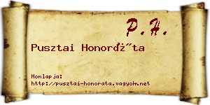 Pusztai Honoráta névjegykártya